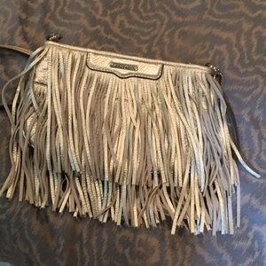 REBECCA MINKOFF leather fringe purse